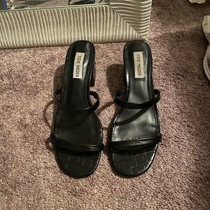 Steve Madden Black Sandal Heels